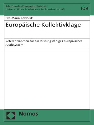 cover image of Europäische Kollektivklage
